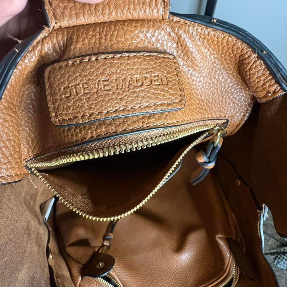 Steve‎ Madden Tan and brown leather tote bag - Picture 4 of 6